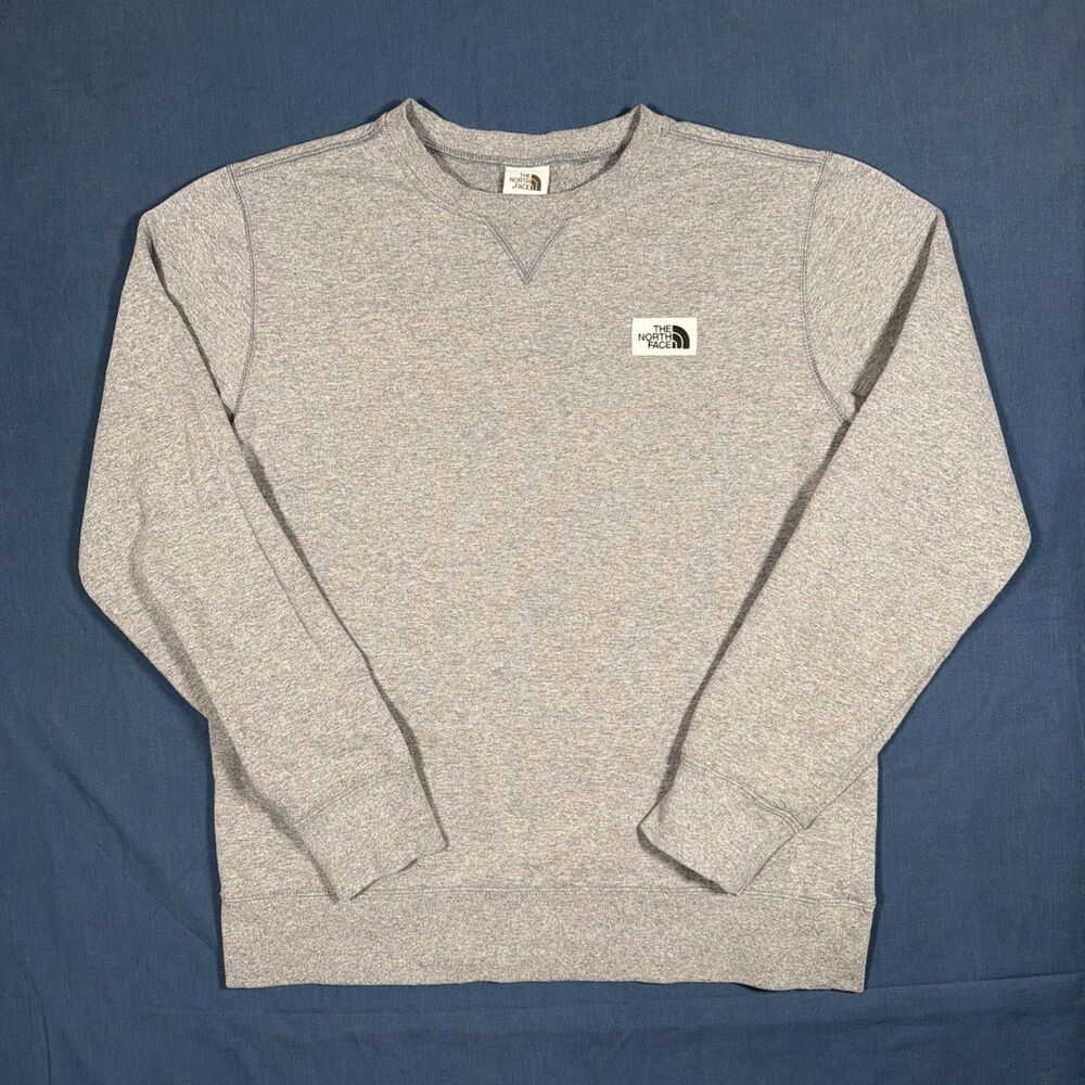 The North Face Men's Heritage Patch Crew Sweatshirt Heather Gray Size Medium